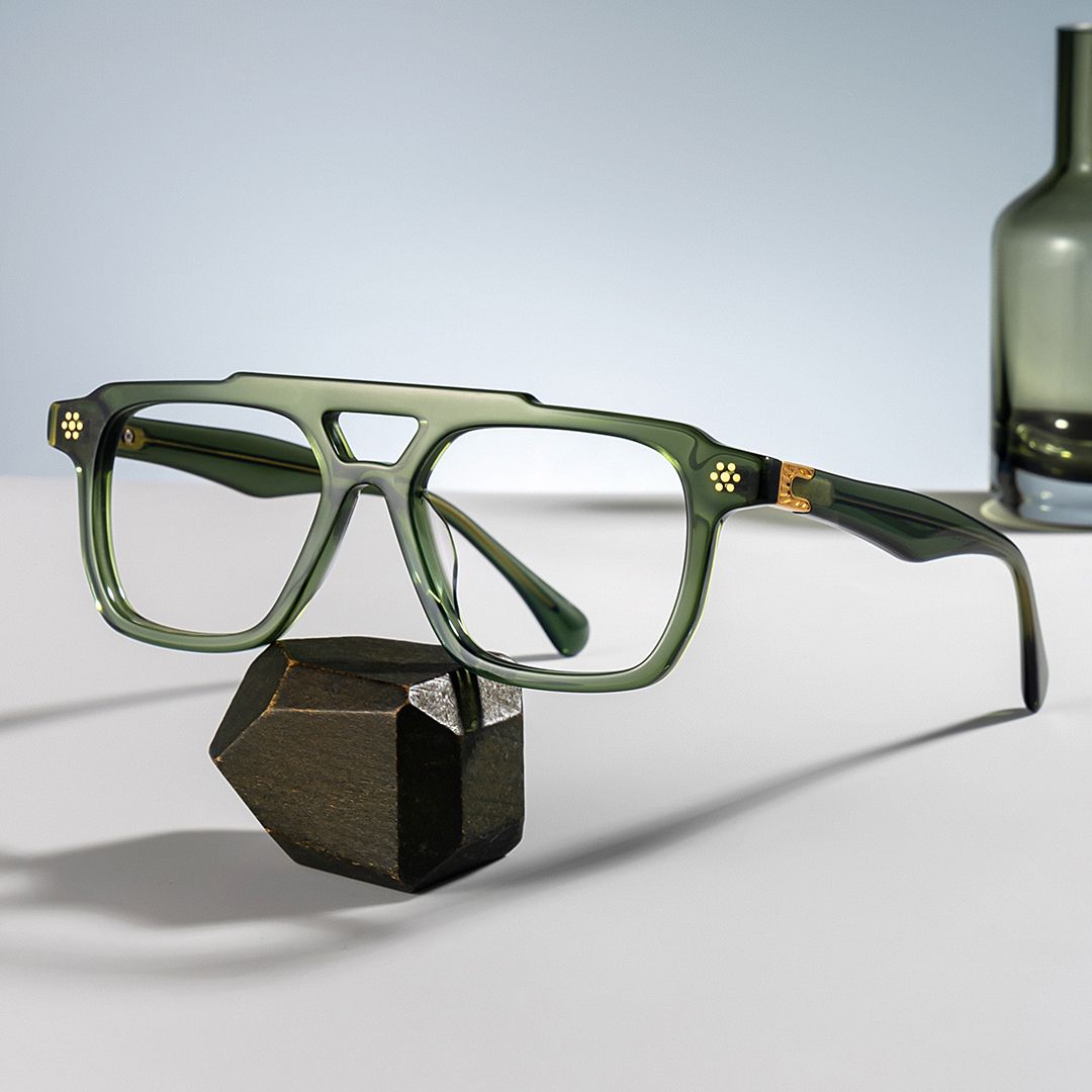 Mercurio Eyeglasses in Aviator Green Frame | ZEELOOL Canada0