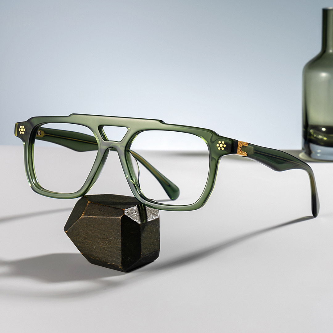 Mercurio Eyeglasses in Aviator Green Frame | ZEELOOL Canada0