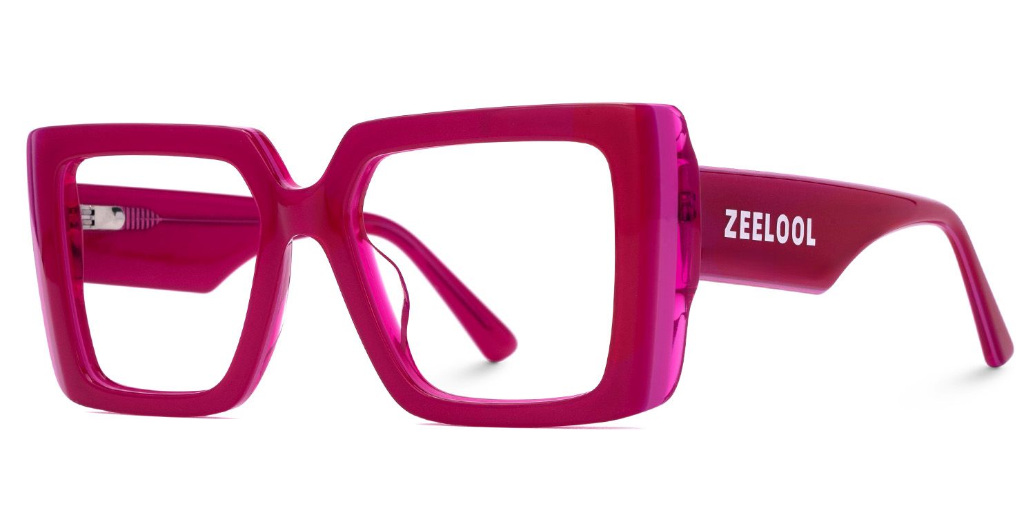 Parris Bright Red Eyeglasses in Rectangle Frames1