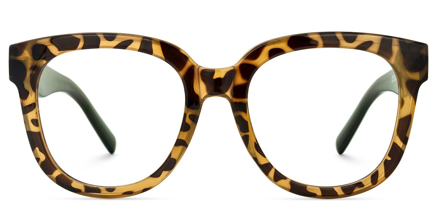 Harrell Square Tortoise Eyeglasses and Wide Frames0