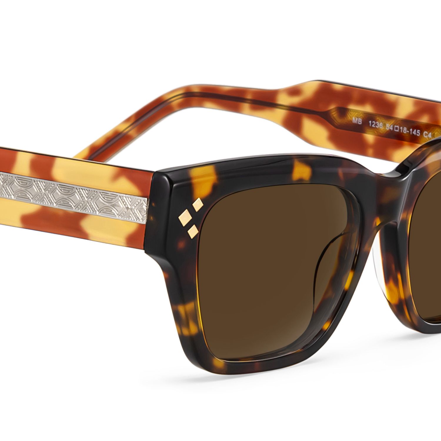 Marlowe Tortoise Rectangle Polarized Sunglasses Online | ZEELOOL Canada4