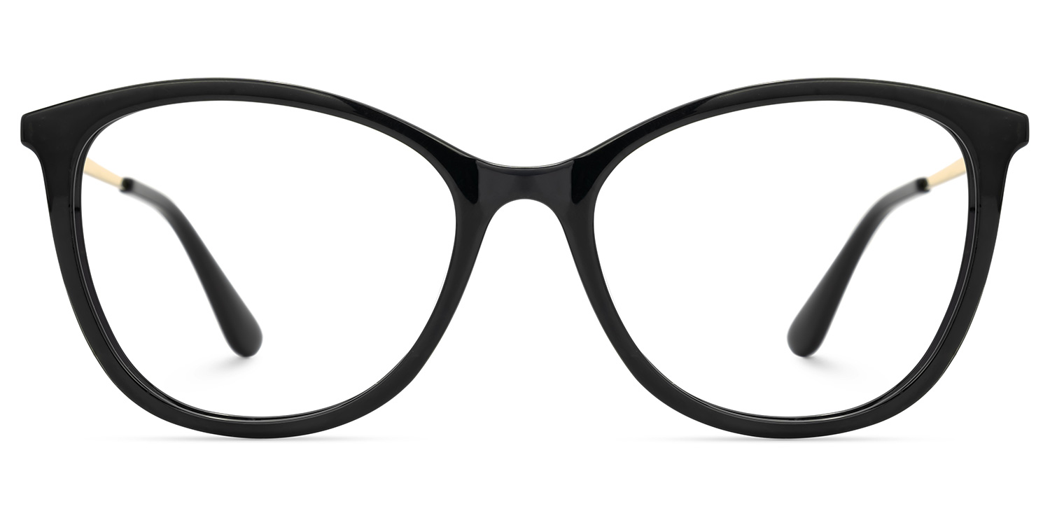 Jenee Thin Black Glasses in Oval Design | Zeelool0