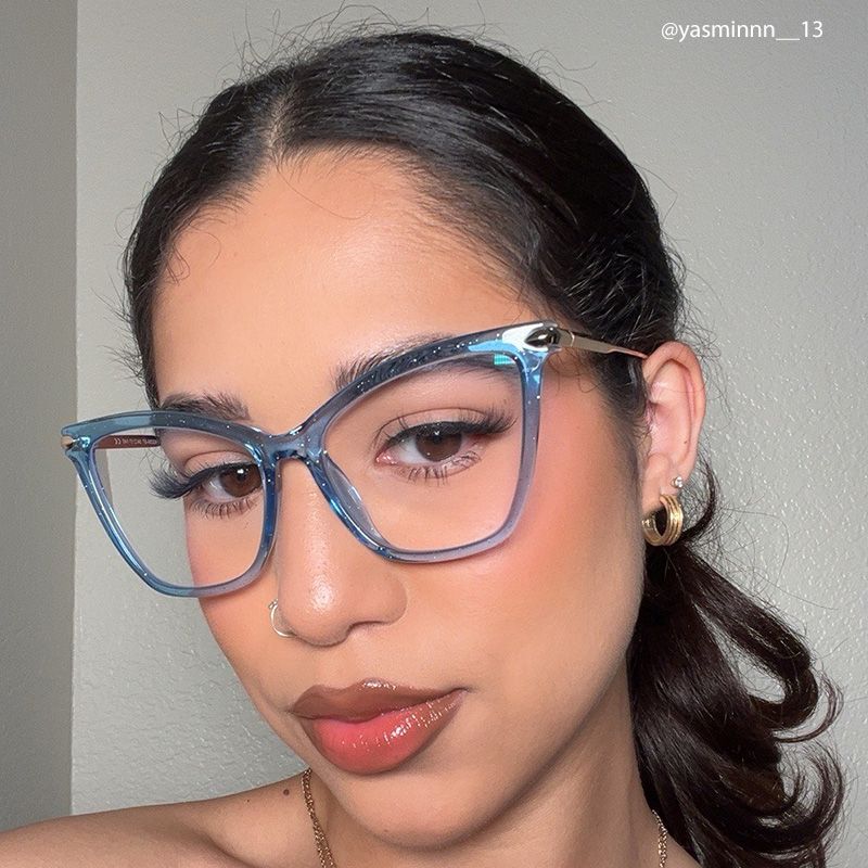 Hilary Butterfly Blue Glasses