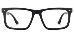 Emerson Rectangle Black Glasses1
