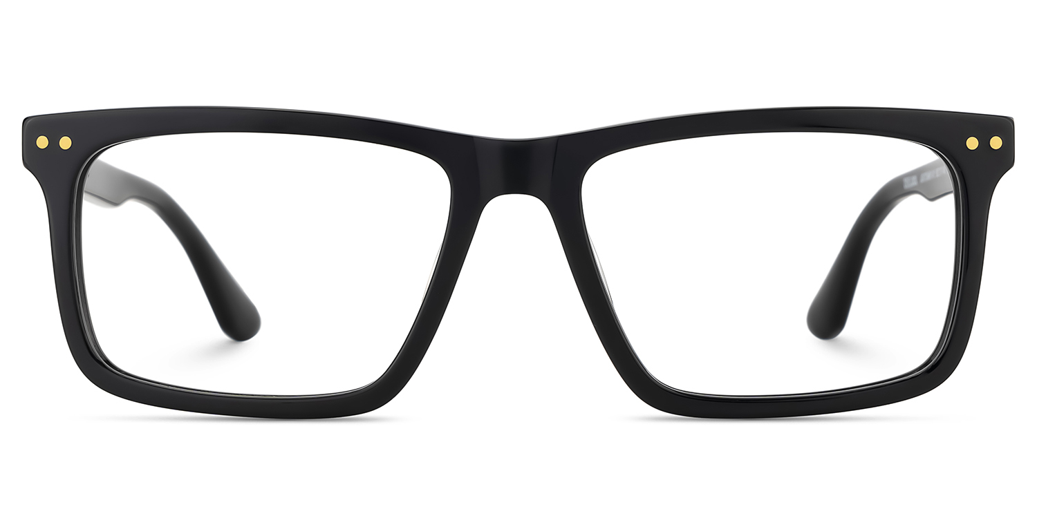 Emerson Eyeglasses in Rectangle Black Frame | ZEELOOL Canada1