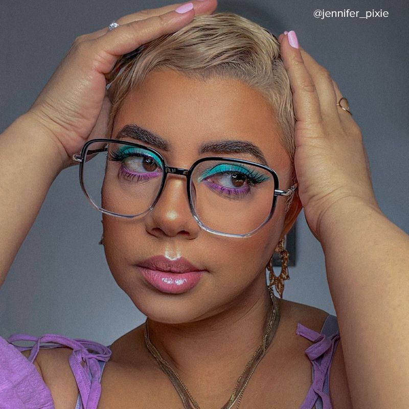 Joana Geometric Black-Clear Glasses4