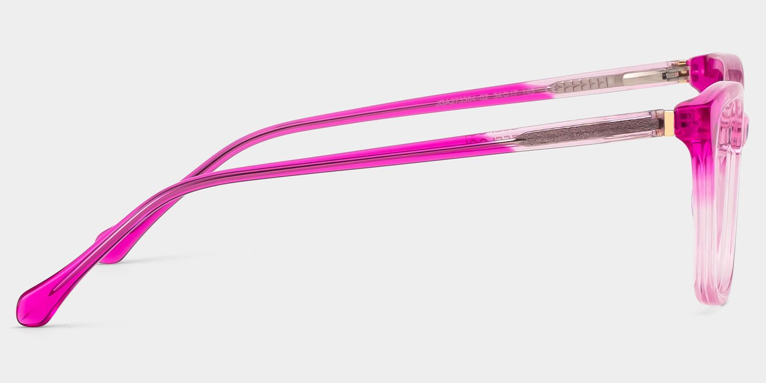 Juno Rectangle Pink Frame Eyeglasses for Woman| ZEELOOL Canada4