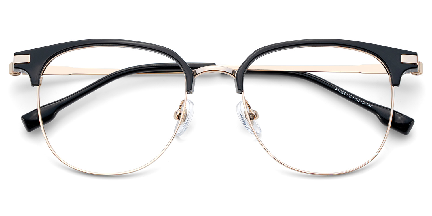 Naranjo Browline Black Glasses2