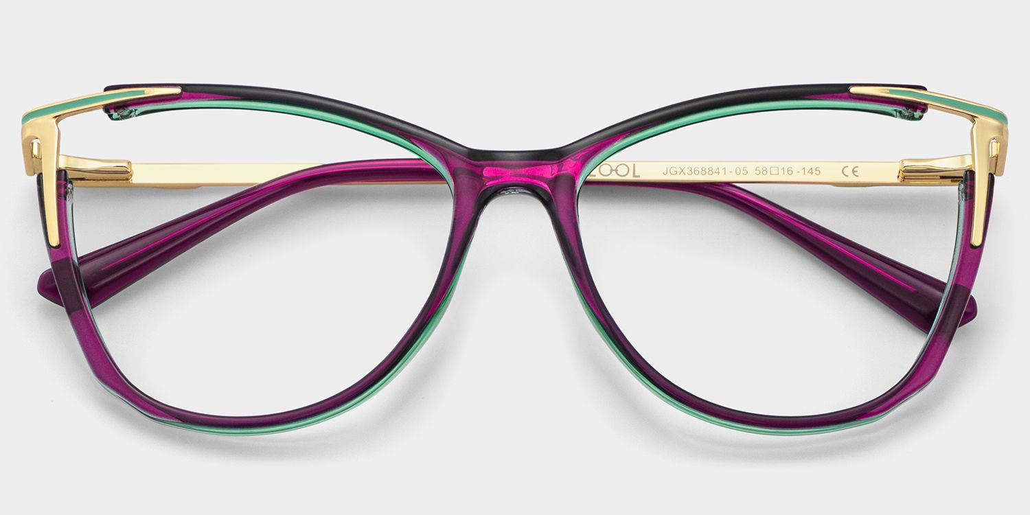 Cateye Yomary Purple Frame Glasses Deals | Zeelool Optical1