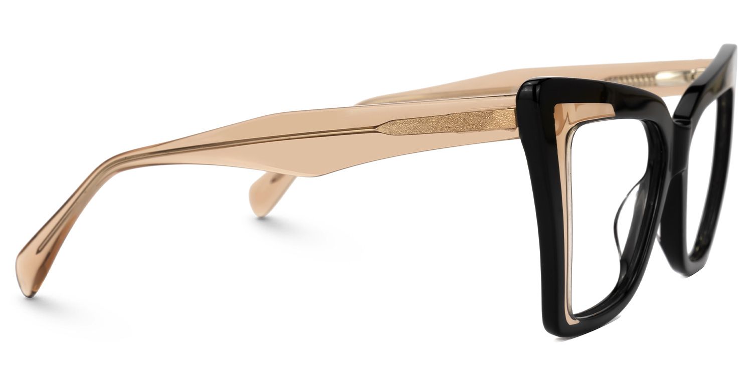 Brooklyn Cateye Black-Brown Eyeglasses and Glasses Frames2