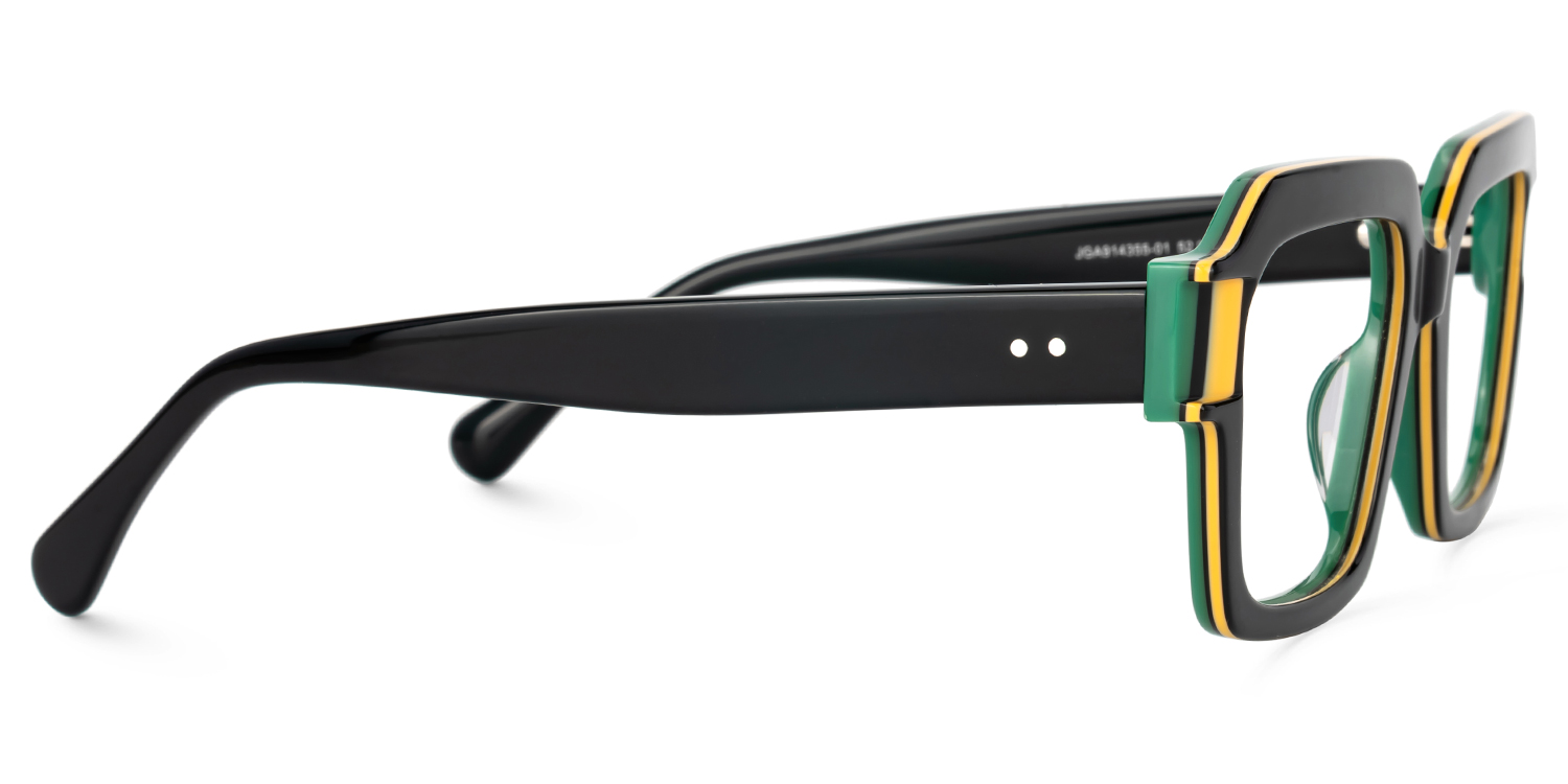 Suarez Square Men's Black Eyeglass Frames | ZEELOOL Canada2