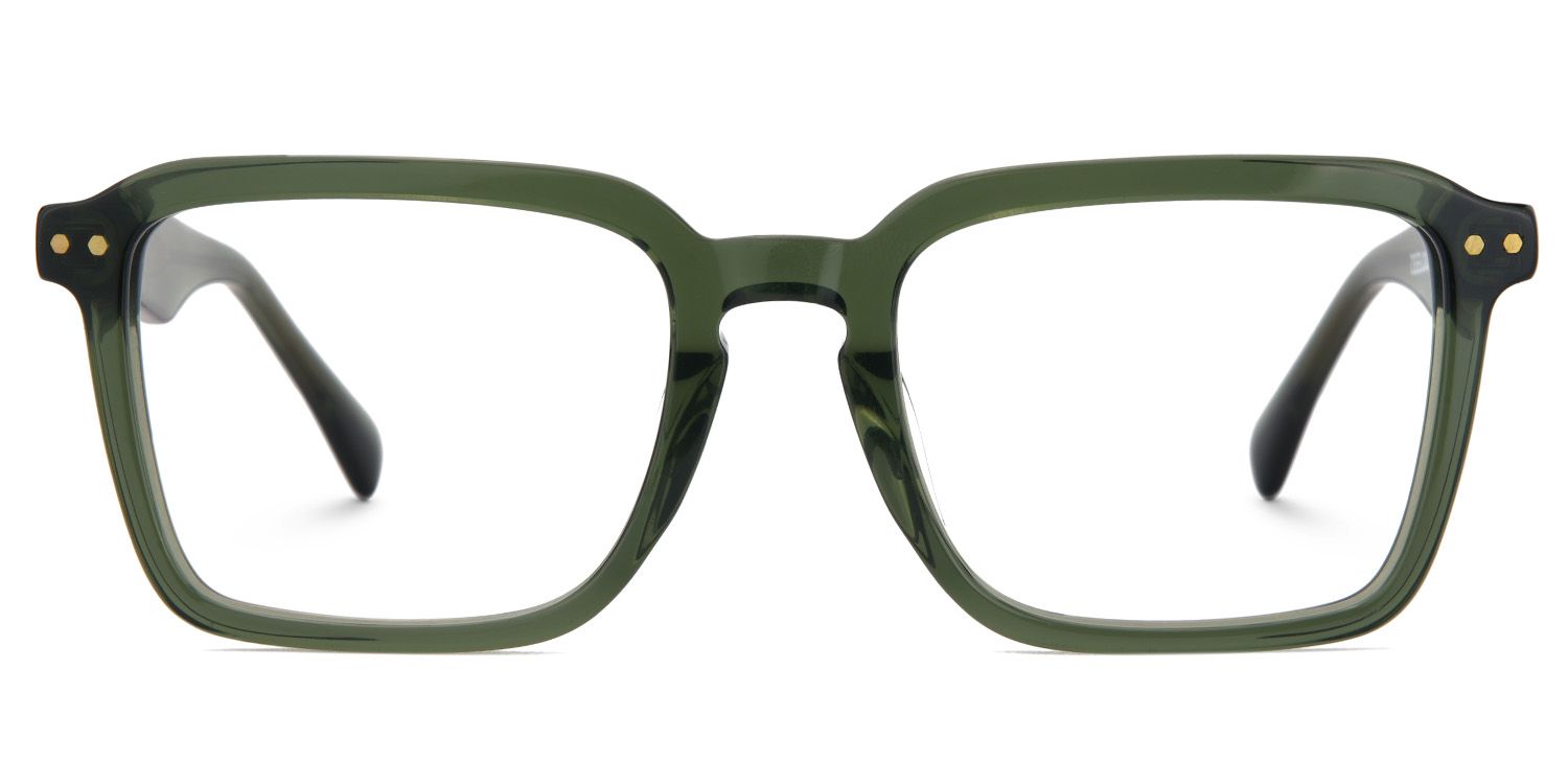 Vickerie Thin Green Glasses in Square Design | ZEELOOL Canada1