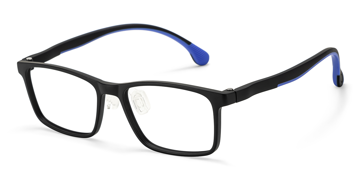 Sunny Rectangle Black Frame Eyeglasses for Tween2