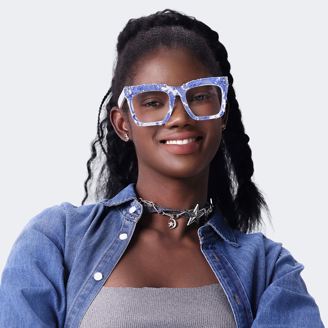 Navy Blue Eyeglass Frames With Square6