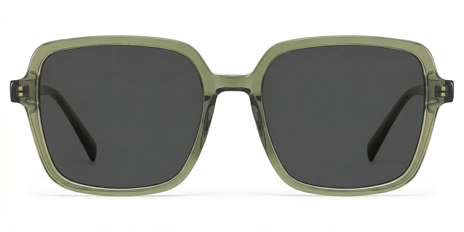 Ember Square Green Full Rim Sunglasses | ZEELOOL CA0