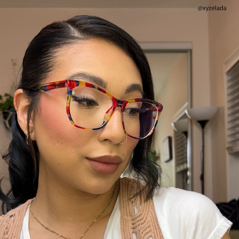 Geometric Libby Multicolor Glasses deals -Zeelool Glasses6