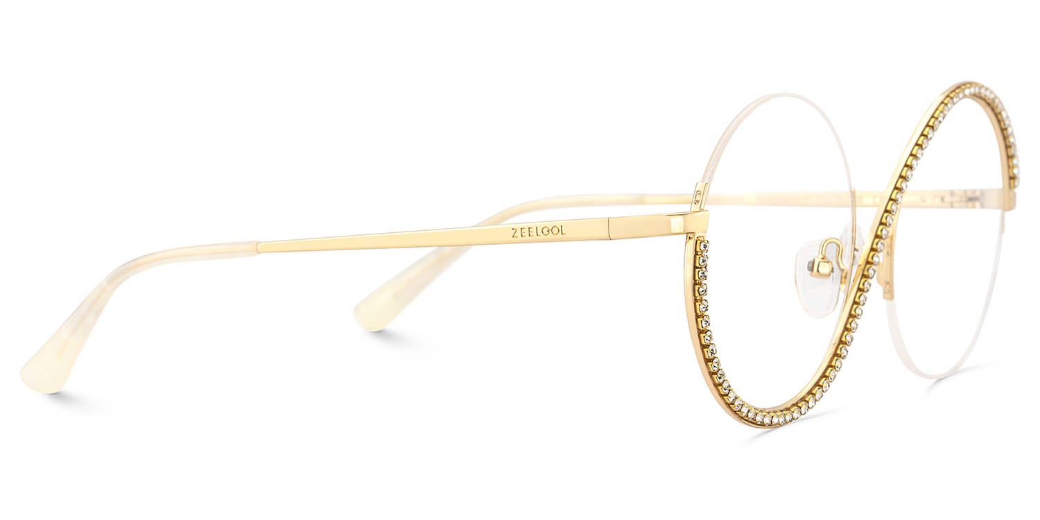 Women's Half Frame Glasses With Diamonds3