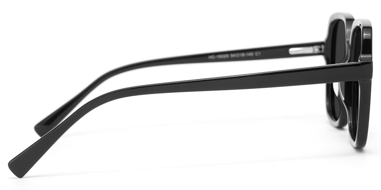 Square Black Eyeglasses- Ember Acetate Frame Glasses3