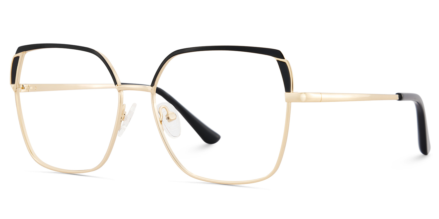 Shayla Metal Square Black Frame Glasses | ZEELOOL Canada3
