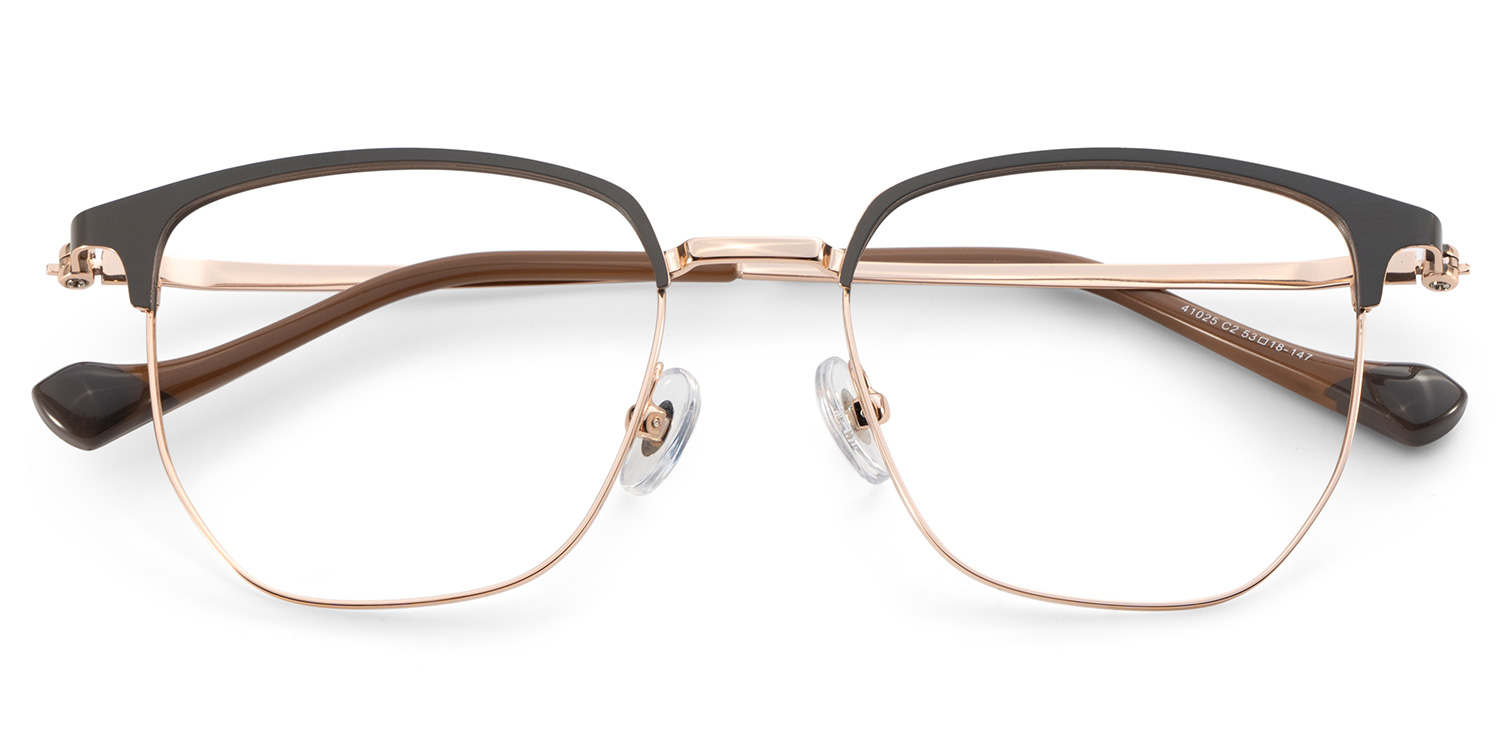 Bethelmy Browline Gray Glasses2