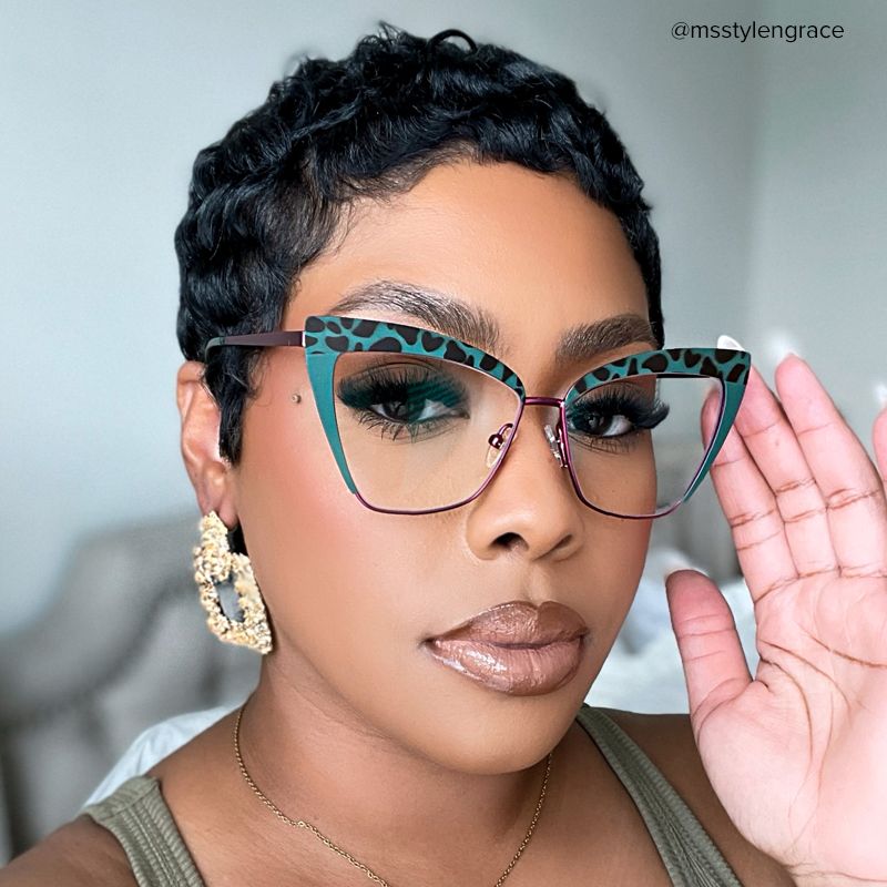 Luperon Cateye Eyeglasses and Dark-Green Frames6