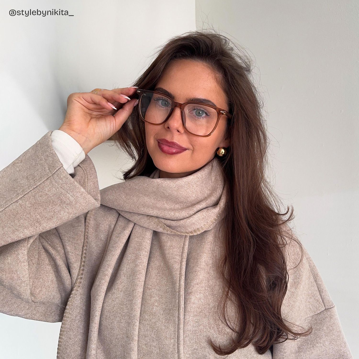 Jude Light Brown Square Glasses Frames for Women | ZEELOOL6