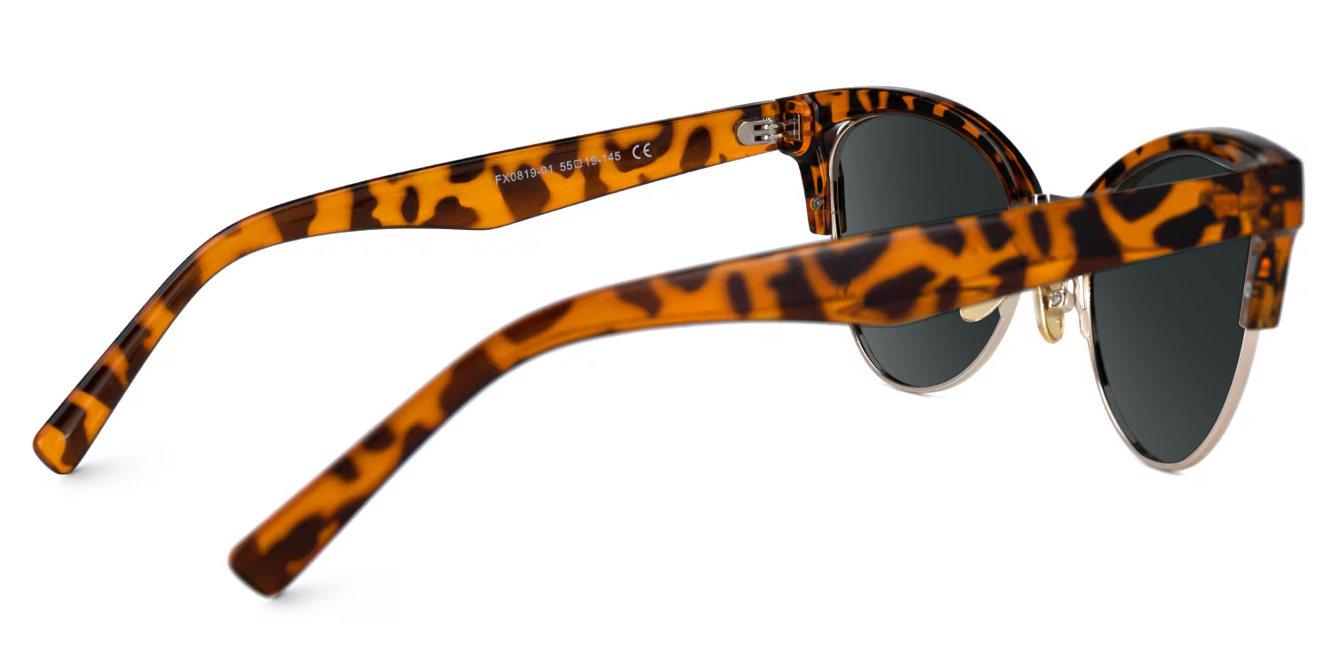 Charlene Tortoise Browline Cat Eye Sunglasses for Women3