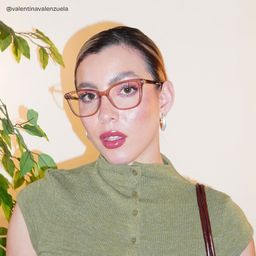 Bella Pink Rectangle Glasses6