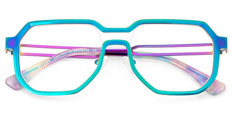 Hype Geometric Iridescent Glasses