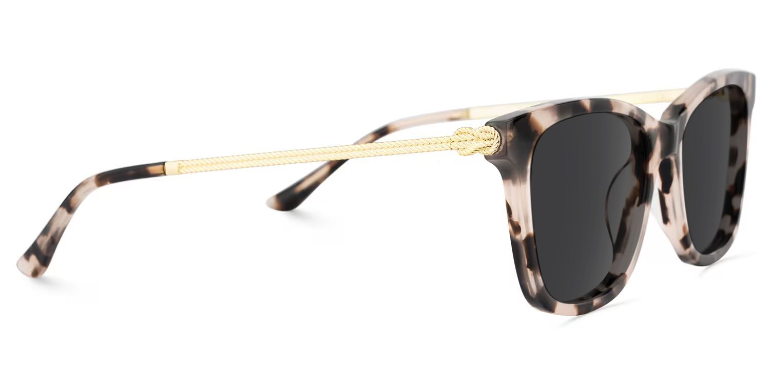 Large Rectangle Eyeglasses With Woven Metal Temples3