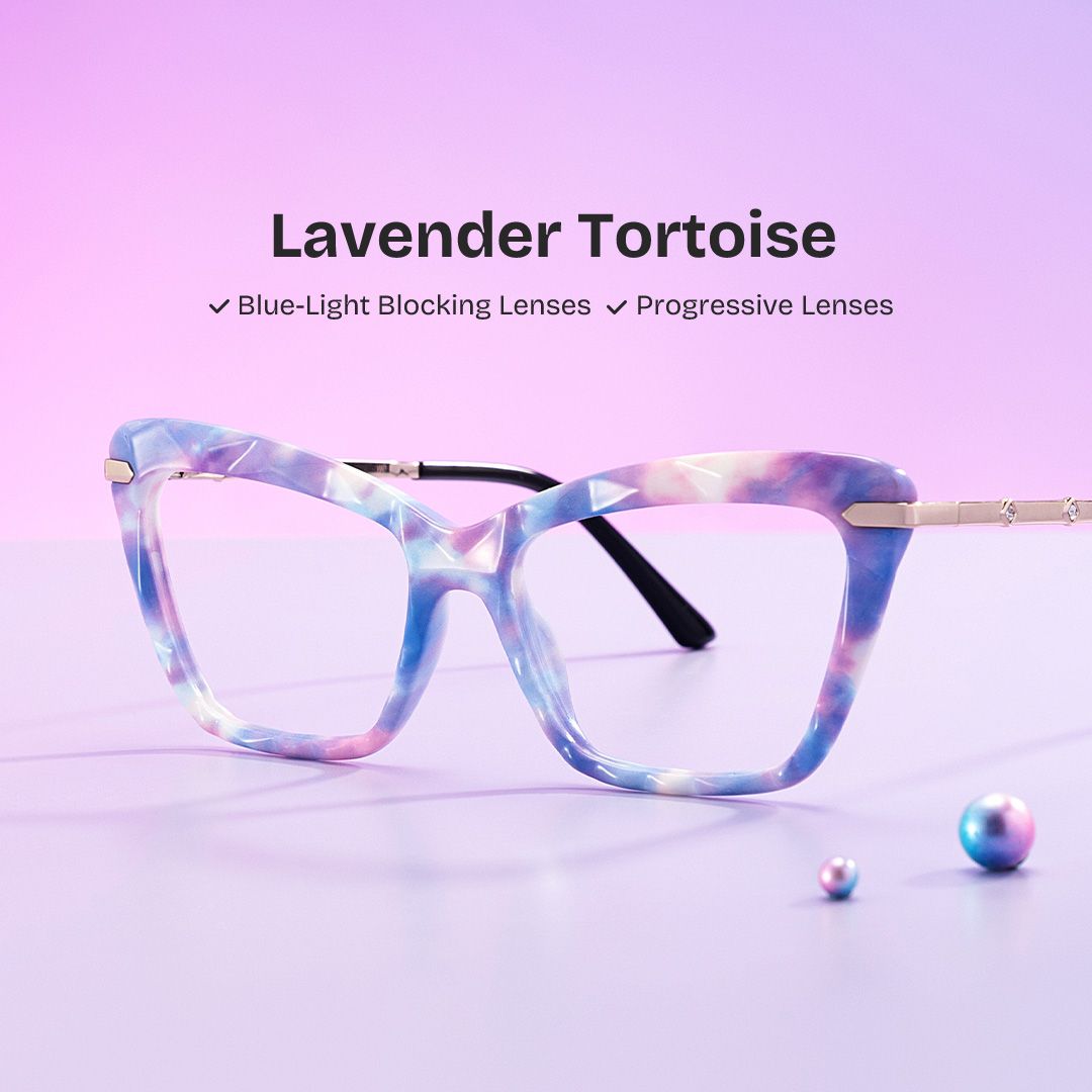 Juliet Cateye Purple TR90 Frame Glasses | ZEELOOL Canada0