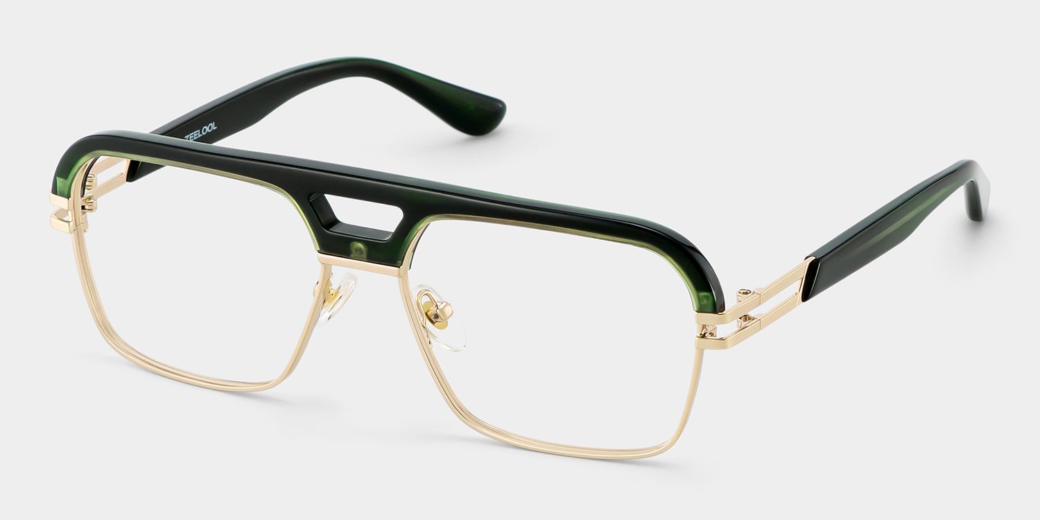 Griff Green Aviator Glasses for Men | ZEELOOL3