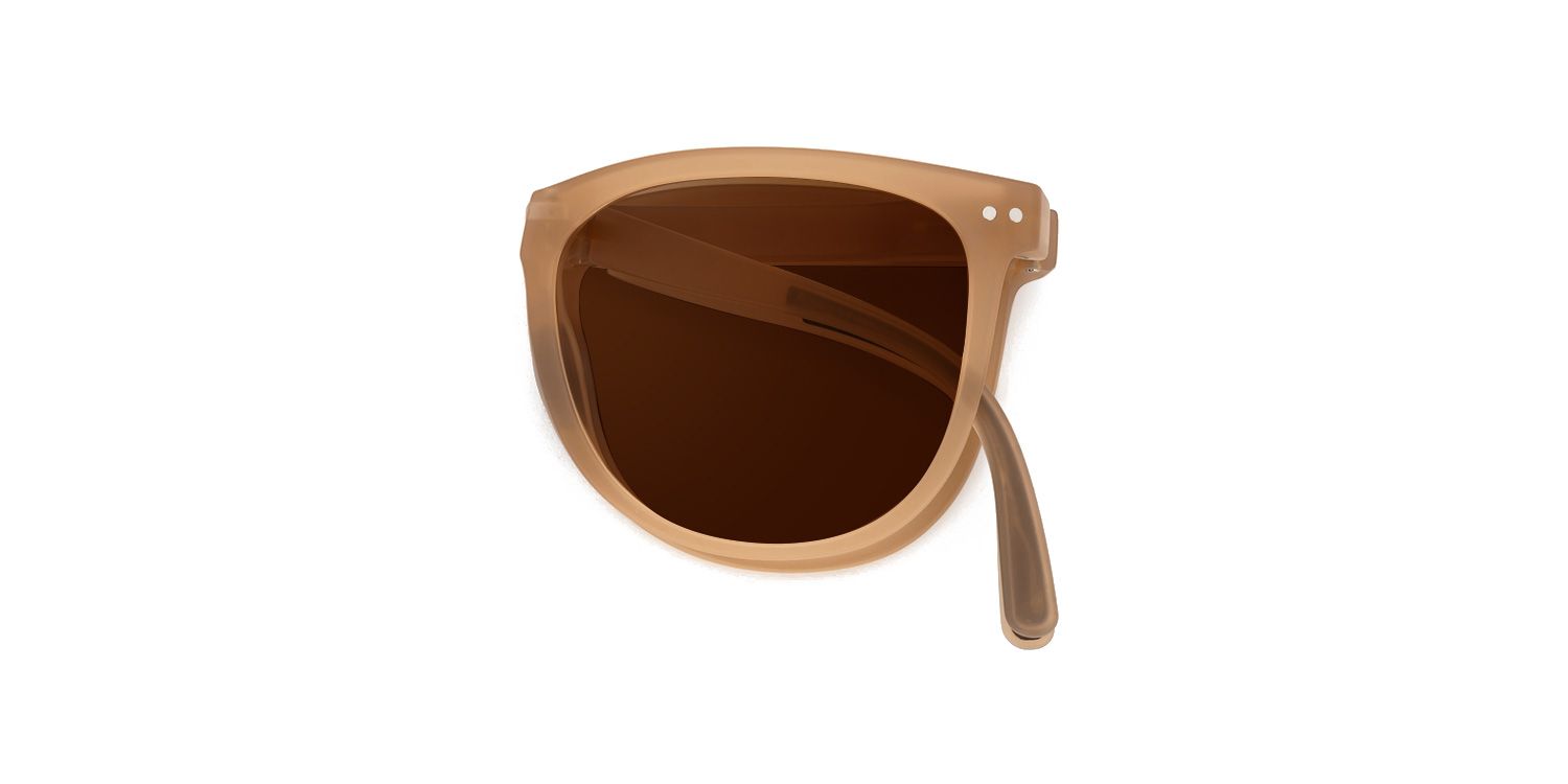Lindzy Beige Frame Sunglasses with Square Style | ZEELOOL CA1