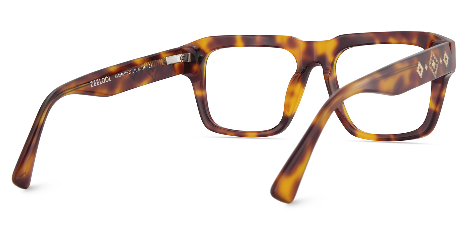 Ramdass Tortoise Rectangle Prescription Glasses | ZEELOOL Canada5