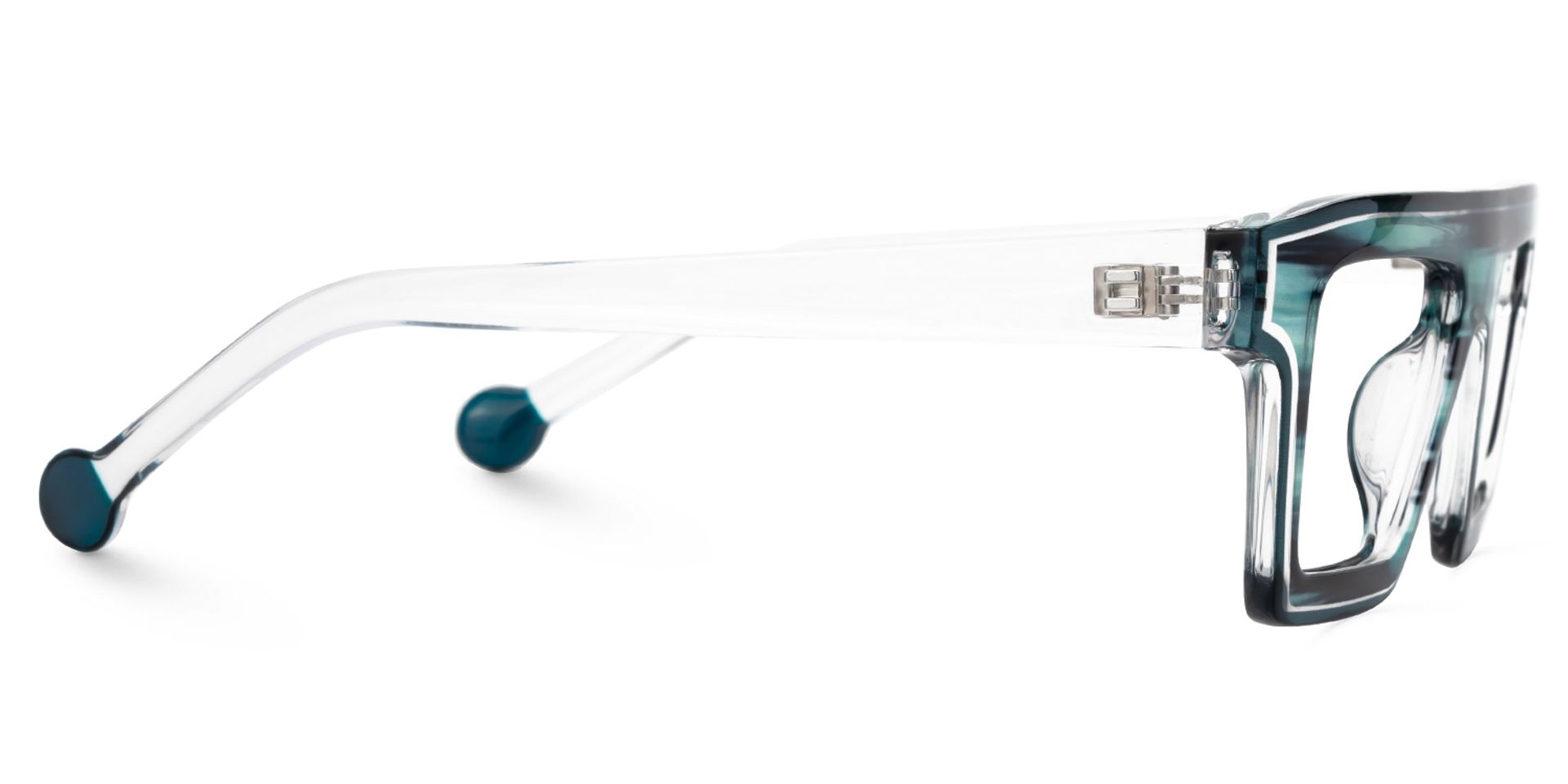 Gerri Blue Rectangle Frame Glasses Online | ZEELOOL Canada2