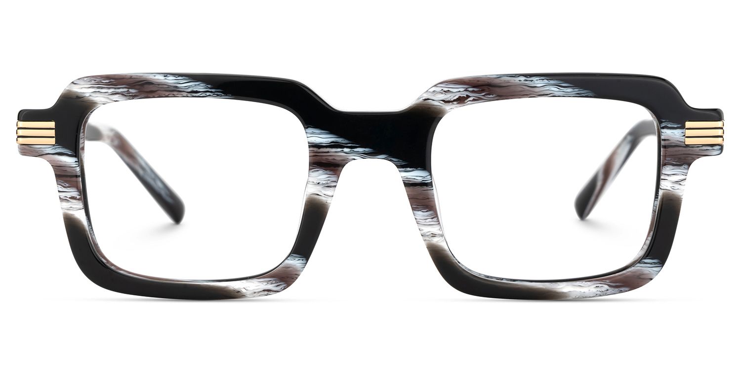 Square Frame Prescription Glasses With Two-Tone Color1