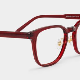 Hailey Square Red Glasses5