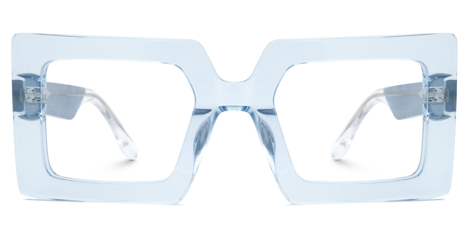 Tiffaney Square Blue Glasses0