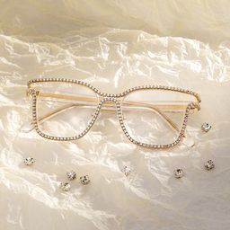 Shine Square Gold Glasses0