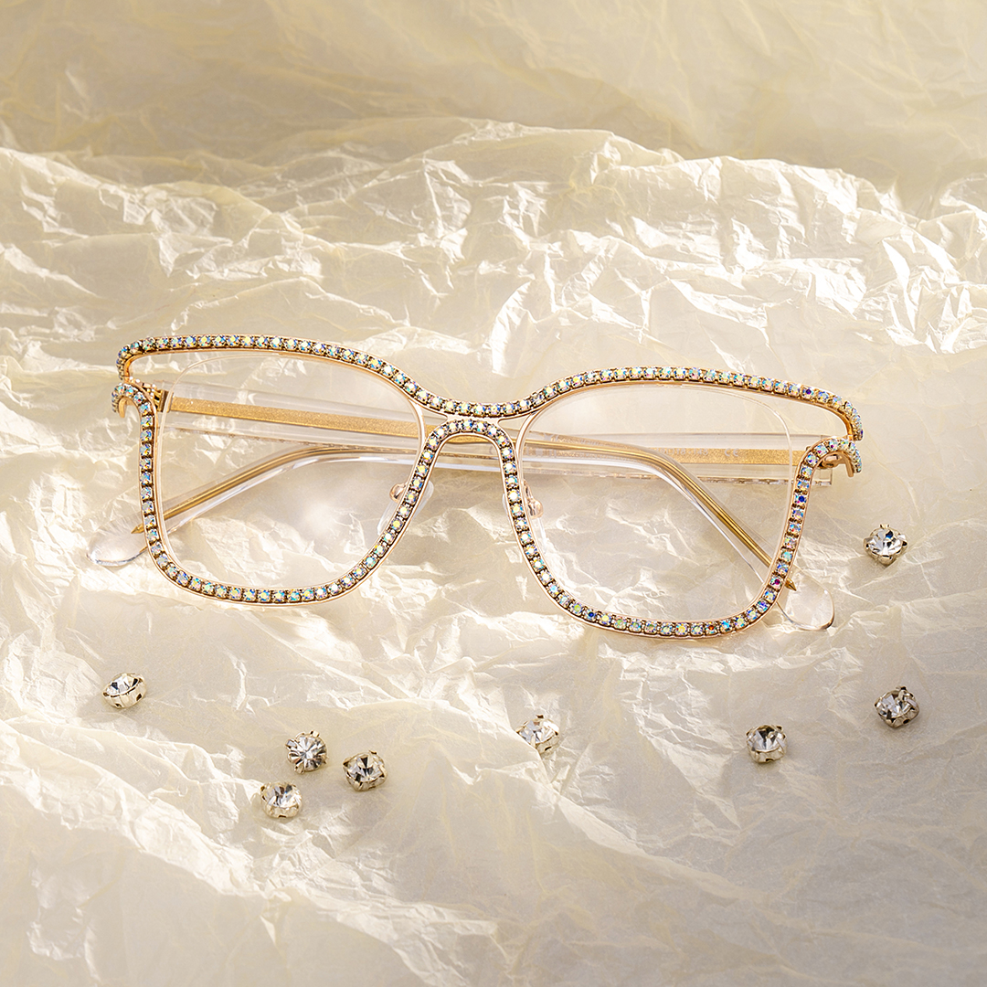 Shine Square Gold Glasses
