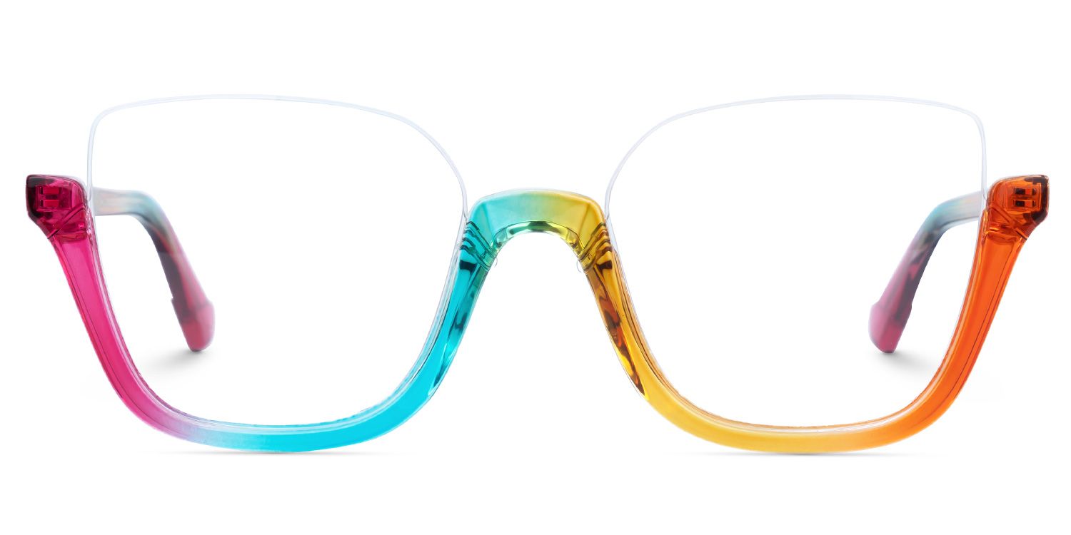 Kellina Square Colorful Glasses | ZEELOOL Canada0