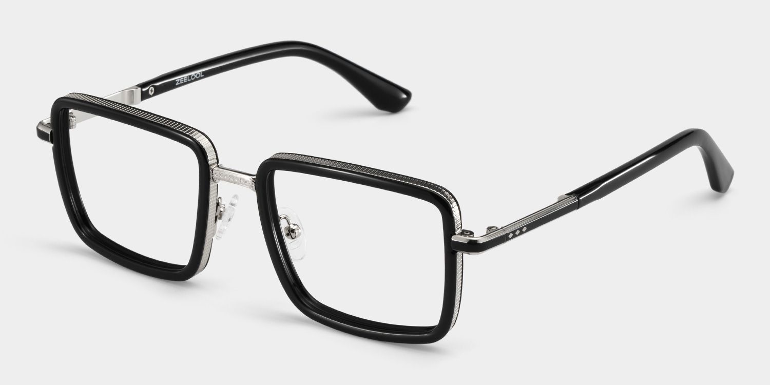 Hunter square black glasses for men Online | ZEELOOL3