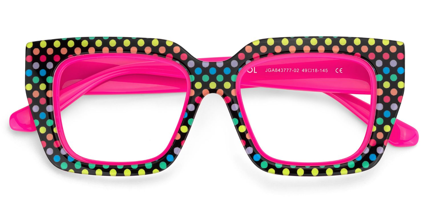 Kent Acetate Rainbow Frame Glasses with Square Shape | ZEELOOL Canada3