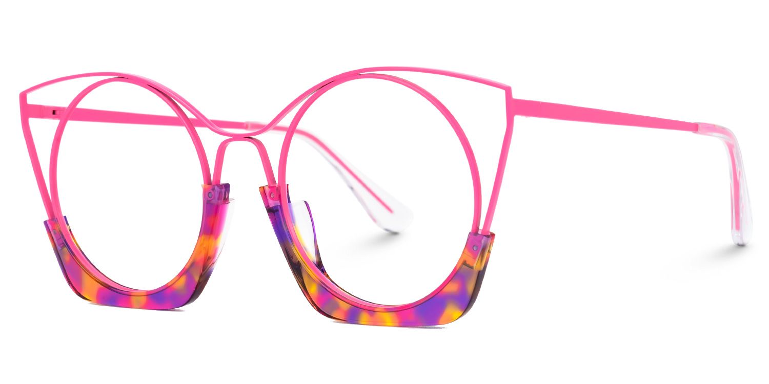 Designer Barbara Barbie Pink Round Frame Glasses1