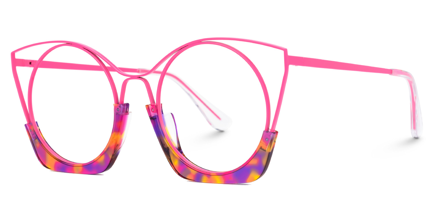 Designer Barbara Barbie Pink Round Frame Glasses1