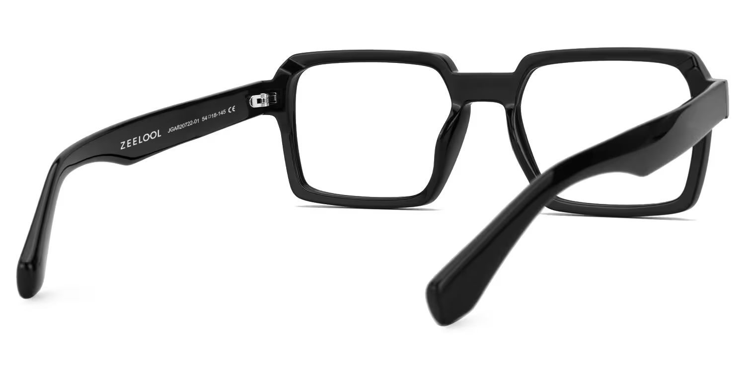 Rectangle Fabien Black Color Frame Glasses | ZEELOOL Canada3