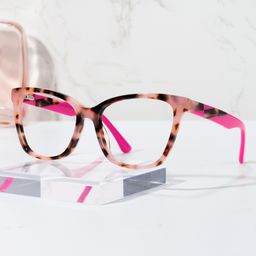 Shinana Pink Tortoise Cat eye Glasses0