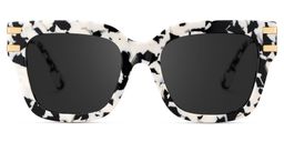 Lidia Square Cow Print Sunglasses0