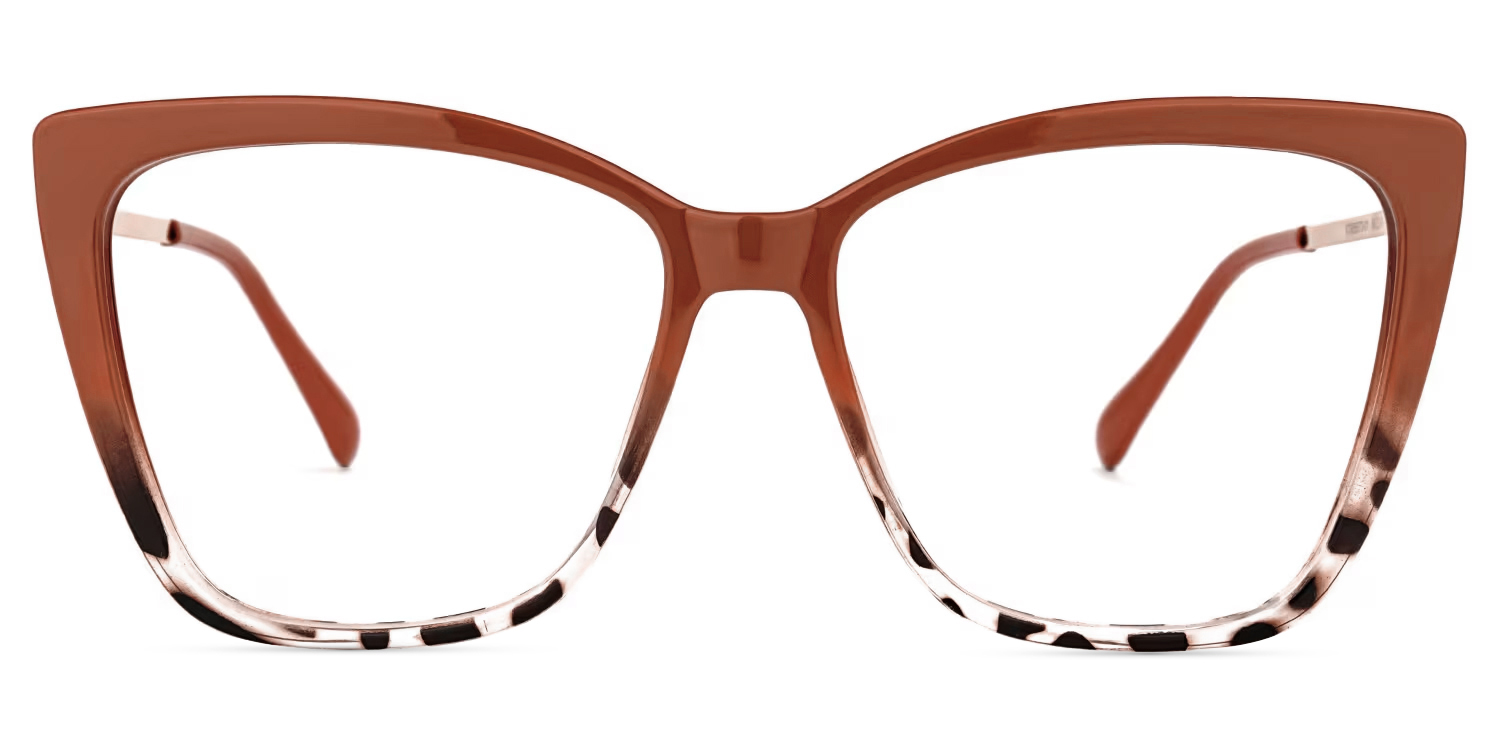 Awilda Cateye Orange Frame Glasses | ZEELOOL Canada0