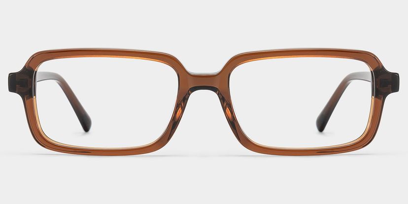 Danielle Brown Rectangle Glasses